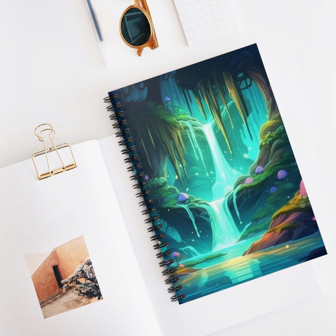 Enchanted Glow Falls Spiral Notebook, Ruled Journal, Artistic ...