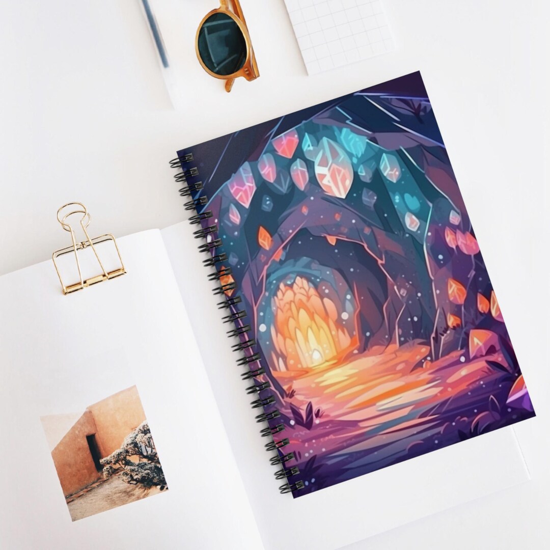 Crystal Hollow Glow Spiral Notebook, Ruled Line Journal, Artistic ...
