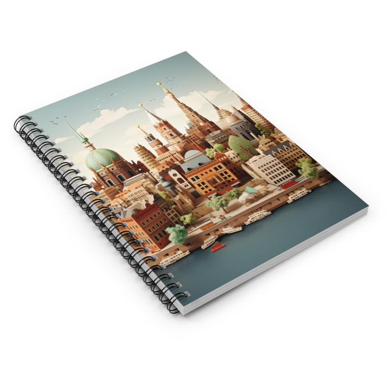 German Landmarks Spiral Notebook, Ruled Line Journal, Artistic ...