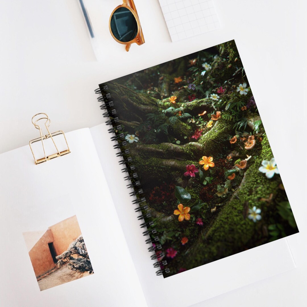 Mossroot Forest Floor Spiral Notebook, Ruled Line Journal, Artistic ...