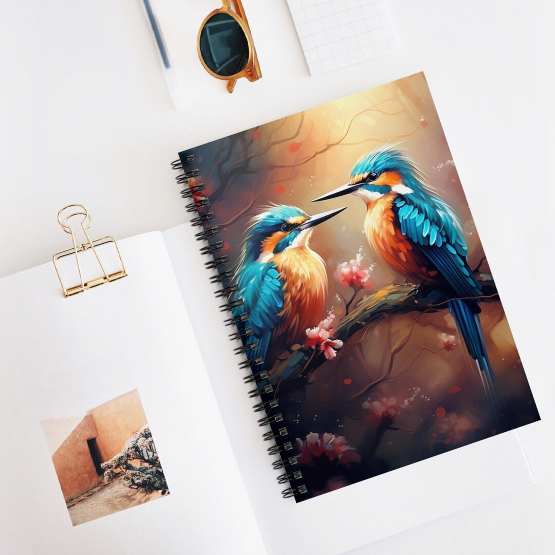 Beautiful Birds Spiral Notebook, Ruled Line Journal, Artistic ...