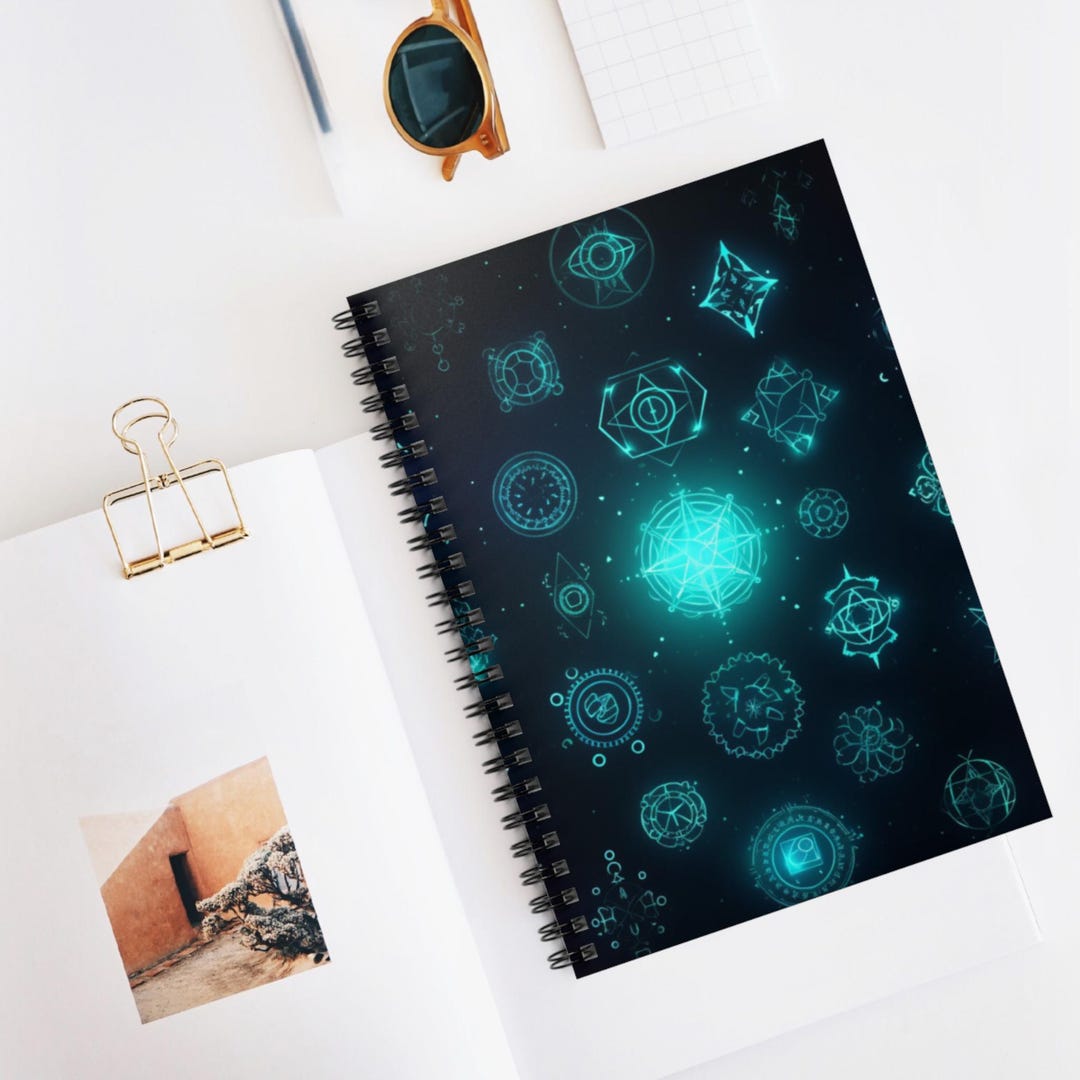 Creative Spark Patterns Sigil Spark Pattern Spiral Notebook, Ruled Line Journal, Artistic ...