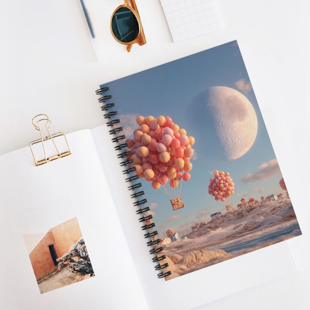 Moonlit Sky Dream Spiral Notebook, Ruled Journal, Artistic Sketchbook ...