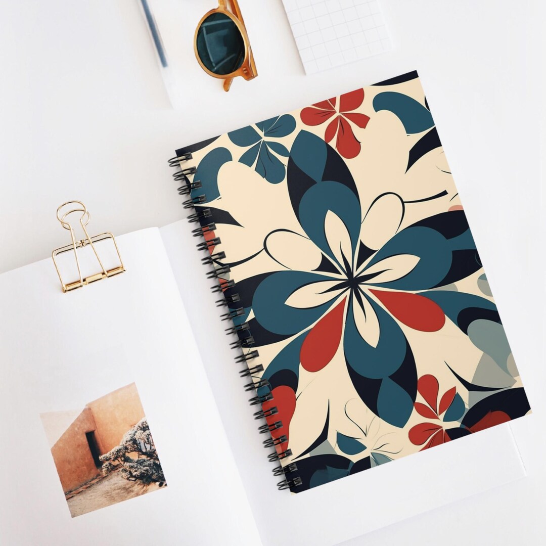Graphic Bloom Pop Spiral Notebook, Ruled Line Journal, Artistic ...