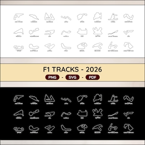 F1-track 2026 SVG-bundel: Formule 1-circuit, svg-, pdf- en png-bestanden (digitale download)