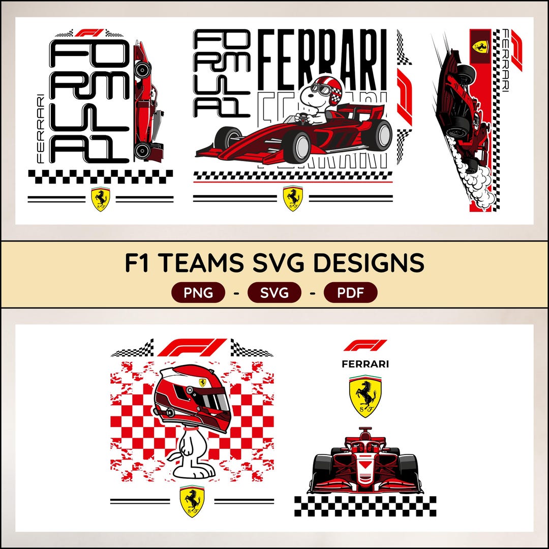 F1 Racing Patch Svg Ferrari F1 Racing Car SVG Bundle: Pdf, Png & Svg Files ( Digital ...