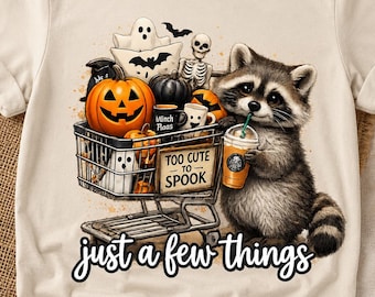 Halloween Raccoon PNG, Funny Raccoon Halloween Shirt Design, Cute Spooky Raccoon Sublimation, Spooky Autumn, Fall Tshirt Digital Download