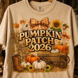 Pumpkin Patch 2026 Png, Retro Vintage Fall Sublimation Design, Autumn Tshirt Design, Cozy Season png, Pumpkin Farm Clipart, Summerween Png