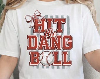 Golpea la maldita pelota PNG, Softbol moderno PNG, Diseño de camiseta divertida para amantes del béisbol, Gráfico de béisbol retro, Papá fanático del béisbol juvenil, Día del juego PNG