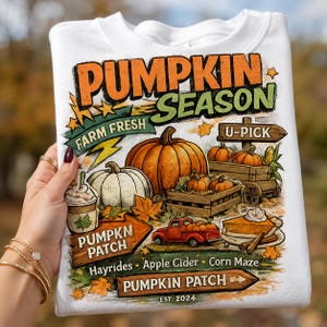 Pumpkin Season Png, Fall Vibes PNG, Fall PNG, Varsity Design, Retro Fall Png, vintage, Autumn Png, Pumpkin Farmhouse Clipart, Summerween