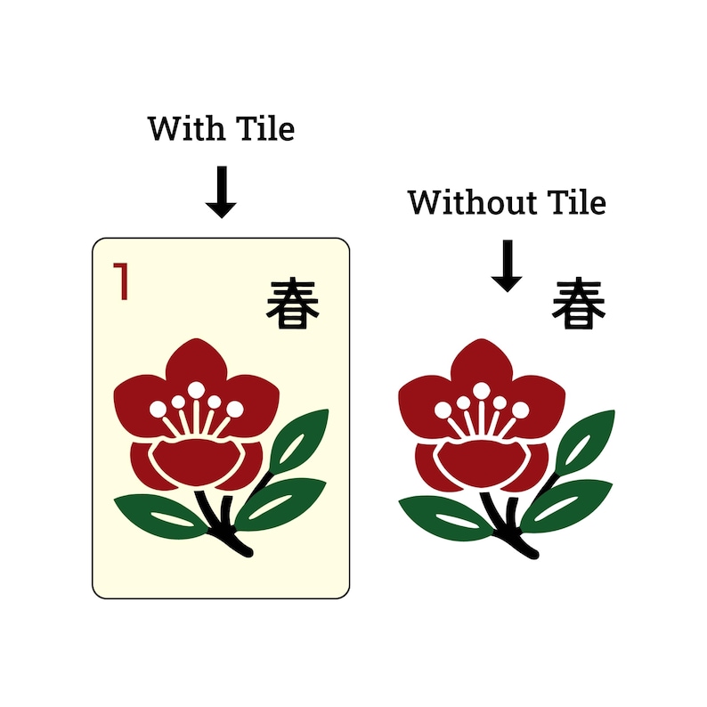 Paquete de imágenes SVG de Mahjong americano, símbolos PNG de Mahjong, fichas SVG completas de Mahjong, comodín, flores, vientos, dragones, imágenes prediseñadas para la noche de juegos. imagen 3