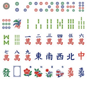 Mahjong Svg-paket, 40 Mahjong-plattor Svg, amerikanska Mahjong-plattor Png, Mahjong-mönster Svg, Mahjong-skjorta, Mahjong-symboler Clipart bild 2