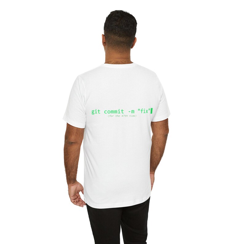 git commit -m 'fix' T-Shirt | Programming Developer Code Tee image 7