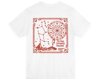 The Stars Already Decided celestial star map Tee | Natal Chart, Dark Academia, Aged Parchment