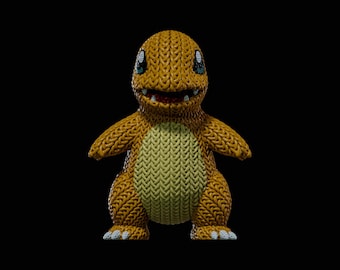 File STL multiparte per la stampa 3D di Charmander Knitted.