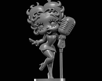 Betty Boop STL File for 3D Printing