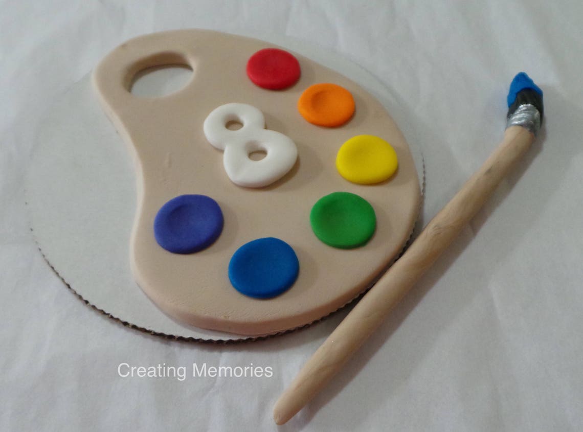 Edible PAINT PALETTE set for Cupcake cookies or cake Etsy