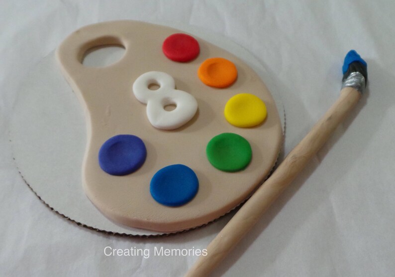Edible PAINT PALETTE set for Cupcake cookies or cake Etsy
