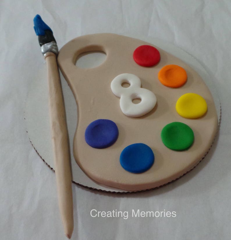 Edible PAINT PALETTE set for Cupcake cookies or cake Etsy