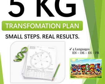 5kg Weight Loss Tracker PDF – 5-6 Week Fat Loss Plan, Printable Spiral Chart, Calorie Deficit & Macro Worksheets