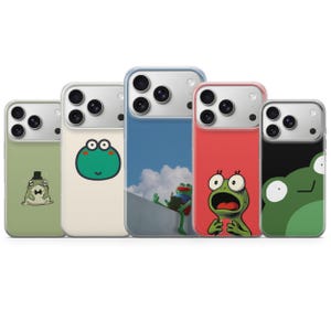 Telefoonhoesje met chagrijnige kikker, Japanse kunst, cadeauhoesje voor iPhone 17 Pro Max, 16e, 15, 14, 12 & Samsung S25 Ultra, S24 FE, A56, Pixel 10 XL, 9a, 8