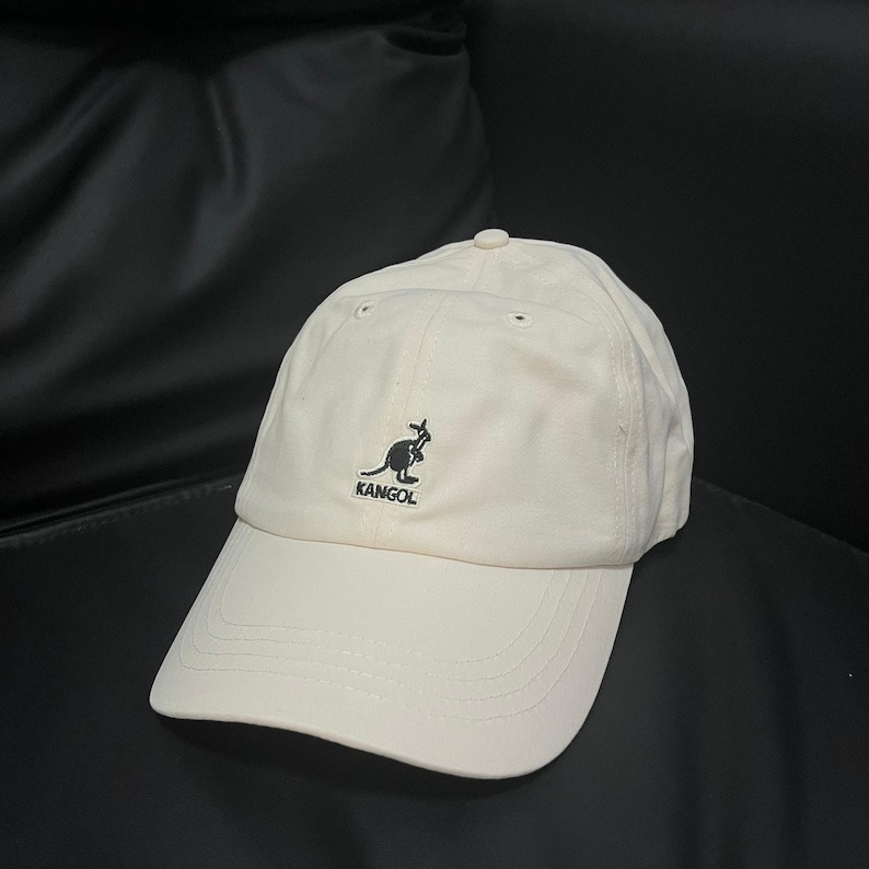 2PC Kangol K5165HT unisex baseballpet casual verstelbaar vizier zwart/beige afbeelding 3