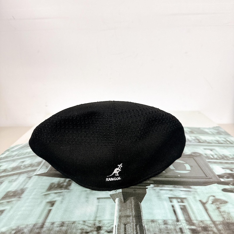 2Pcs Kangol Breathable Mesh Pumpkin & Classic Berets, Unisex Black Summer Hats image 7