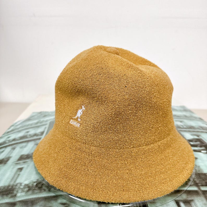 2Pcs Kangol Dome Bucket Hat, Unisex Hyuna Style Cap, Black/ Brown image 10