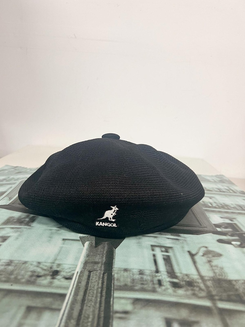 Kangol Pumpkin Beret, Breathable Mesh Classic Black Cap image 1