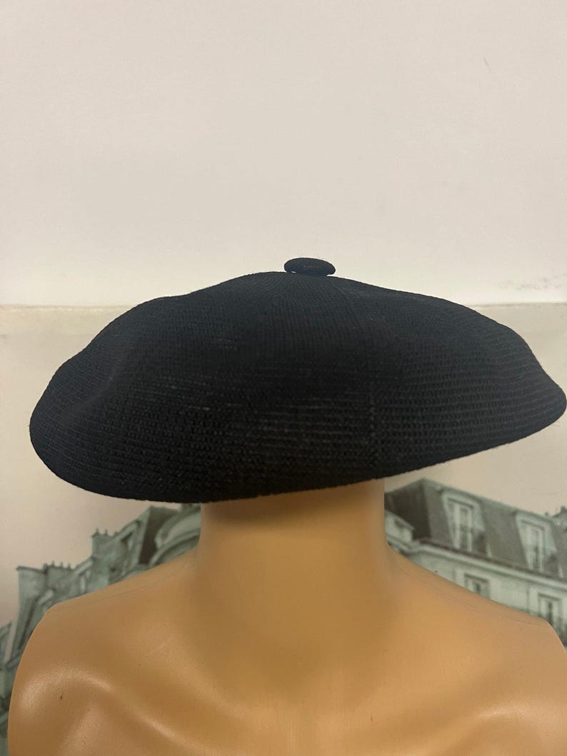 2Pcs Kangol Breathable Mesh Pumpkin & Classic Berets, Unisex Black Summer Hats image 3