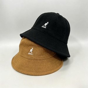 2Pcs Kangol Dome Bucket Hat, Unisex Hyuna Style Cap, Black/ Brown image 1