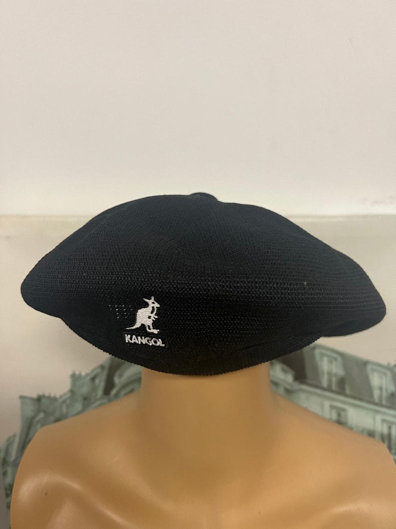 2Pcs Kangol Breathable Mesh Pumpkin & Classic Berets, Unisex Black Summer Hats image 2