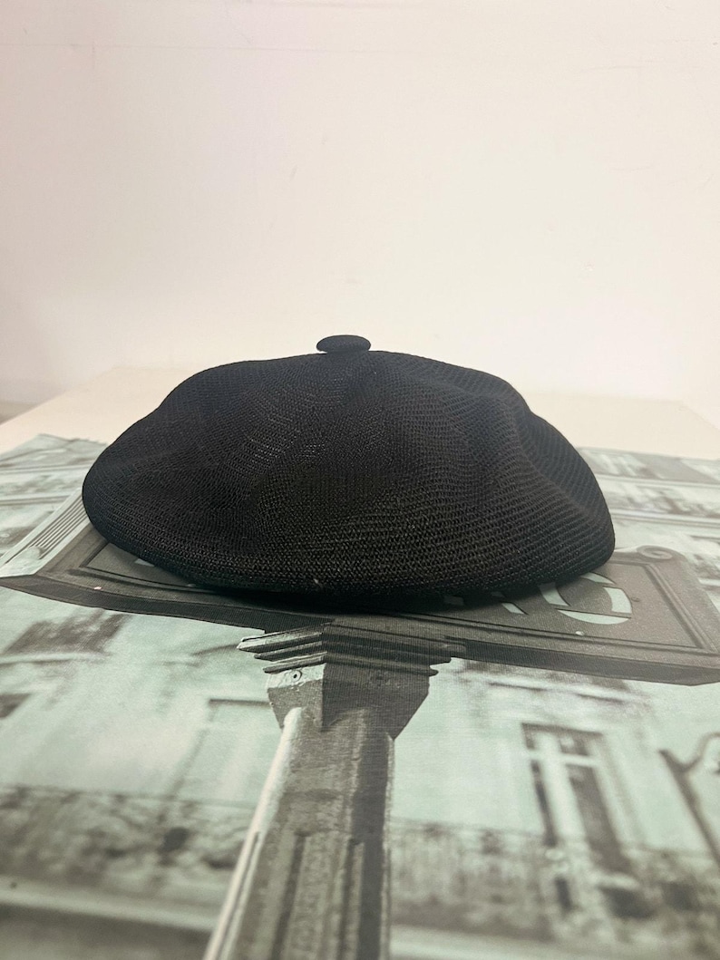 Kangol Pumpkin Beret, Breathable Mesh Classic Black Cap image 5