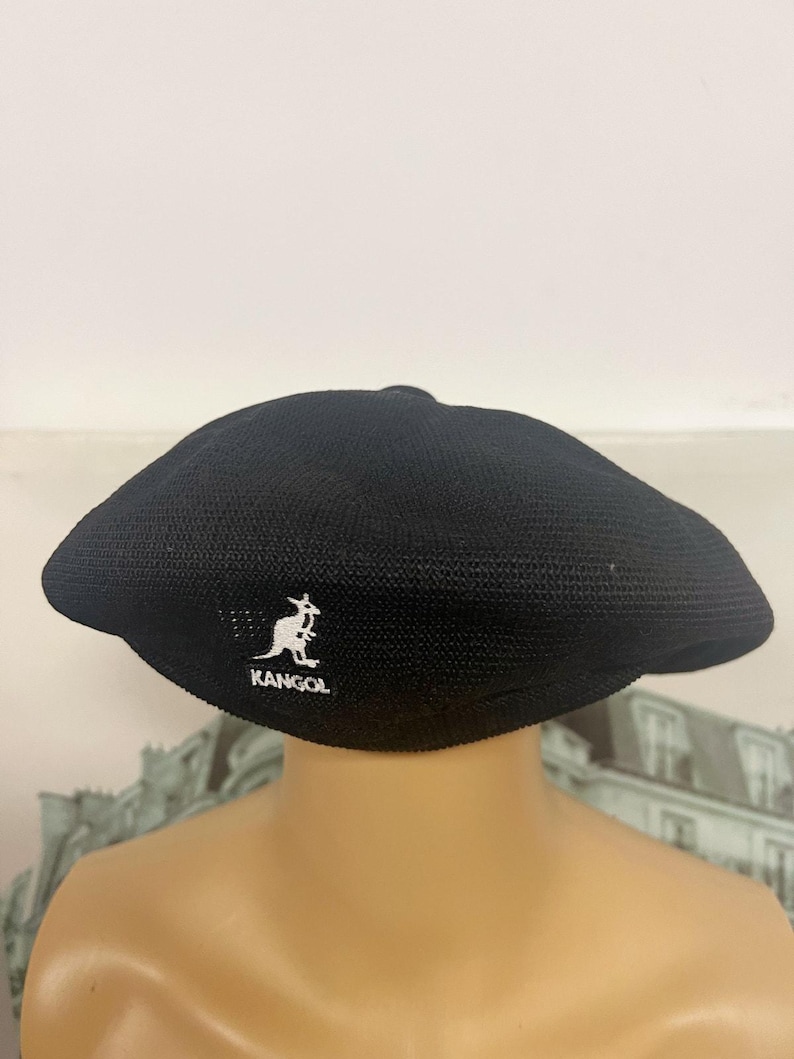 Kangol Pumpkin Beret, Breathable Mesh Classic Black Cap image 2
