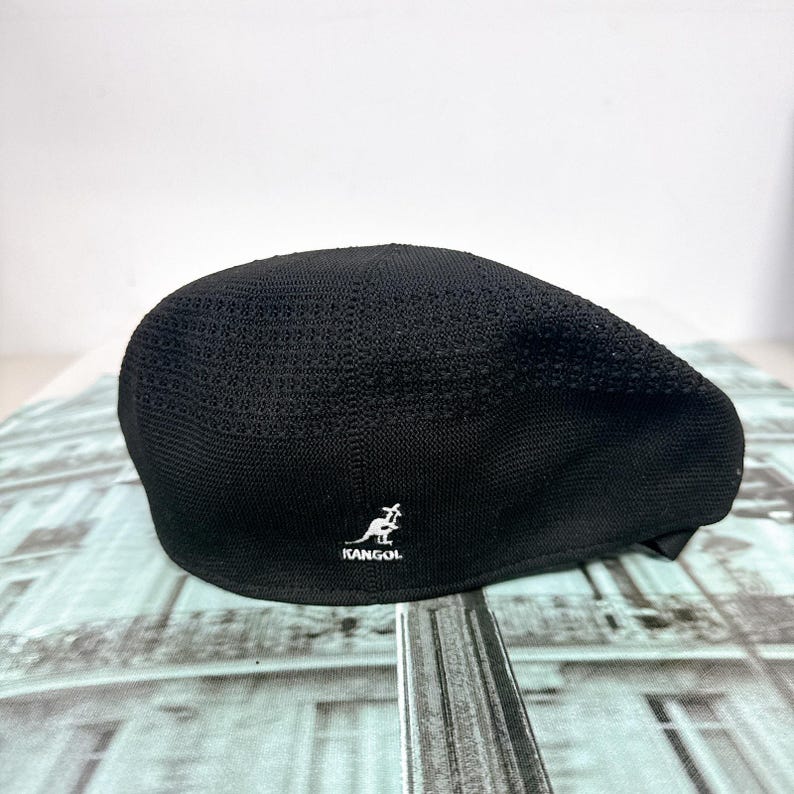 2Pcs Kangol Breathable Mesh Pumpkin & Classic Berets, Unisex Black Summer Hats image 6