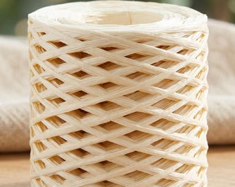 200M Handmade Raffia Paper Ribbon DIY Craft Raffia Straw Yarn for Knitting Crocheting Paper Threads Gift Packing Ribbon Wedding Decor