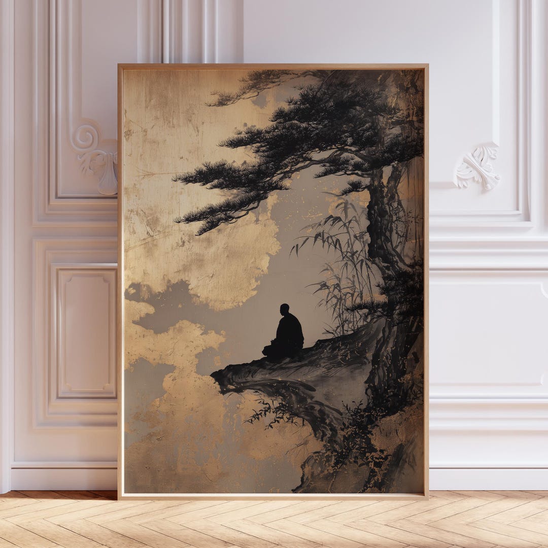 Gold Buddha Wall Art Print - Etsy