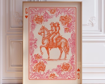 Pink Cowgirl Lesbian Wall Art Print