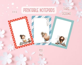 Coffee Notepad Printable Bundle | Love Coffee Printable Stationery | CoffeeTheme Printable Notepads