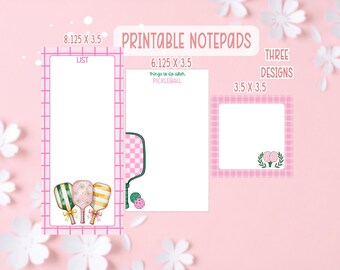 ピックルボール用印刷可能メモ帳 | ピックルボールのやることリスト | ピックルボール後のやることリスト（印刷可能） | 商用ライセンス