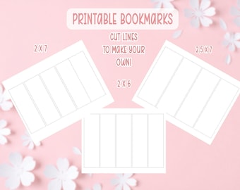 Canva Cut Lines BookMarksPrintable | CutLines for BookMarks | Printable BookMark | Digital Files