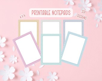 Dog Paws Printable Notepad | Dog Paw Prints Printable Stationery | Six Digital Notepads