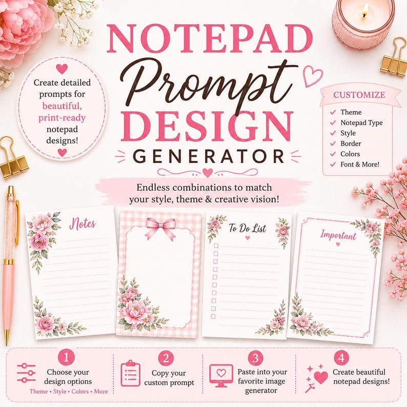 Notepad Design Prompt Generator | Design Prompt Template | Notepad ...