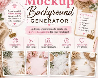 Mockup Prompt-Generator | Mockup Prompt Vorlage | Mockup-Prompts | Digitale Design-Hilfe | Kreative Ressourcen