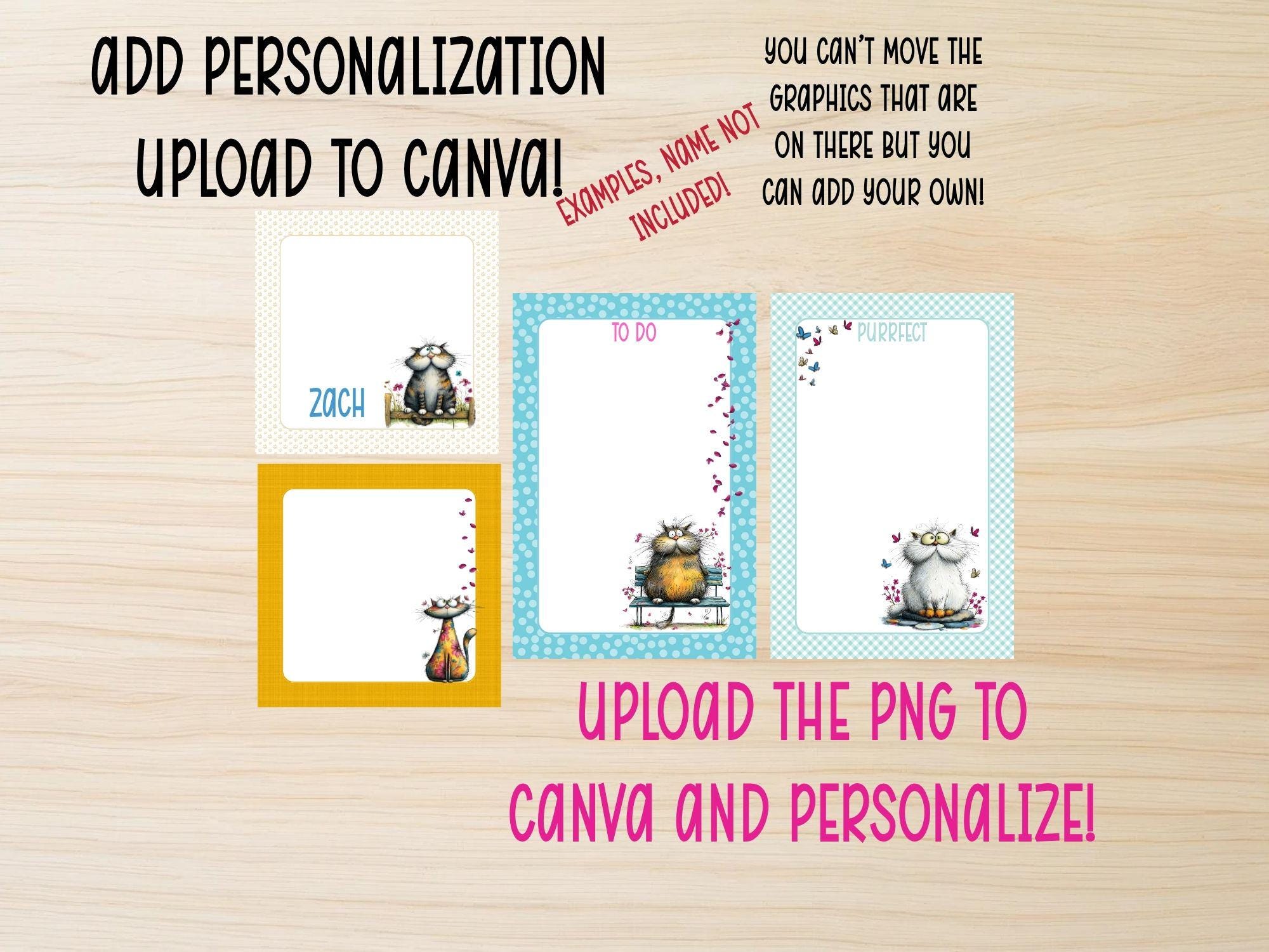 Cat Notepad Printable Bundle | Quirky Cats Printable Notepad | Cute Cat ...