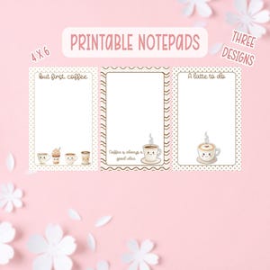Coffee Notepad Bundle Printable | Digital Notepads for Coffee Lovers