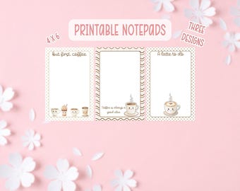 Coffee Notepad Bundle Printable | Digital Notepads for Coffee Lovers