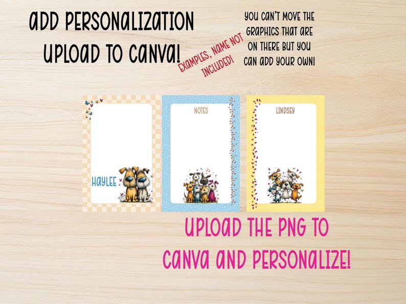 Quirky Dog Notepad Printable Bundle | Furry Friends Notepad Printable | Digital Notepad Bundle image 3