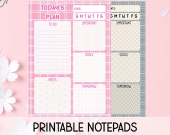 Planer dzienny do druku | Notatnik do planera do druku | Pobierz planer