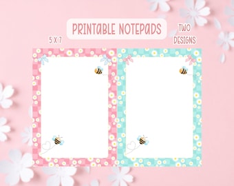 Notatnik z pszczołami do druku | Uroczy notatnik z pszczołami | Notatniki do druku